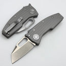 Demko Nano Shark w/ Textured Titanium Handles & Shark Foot CPM-20CV