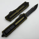 Microtech Scarab 2 Gen 3 S/E Spine Fluted Black Partial Serrated w/ OD Green Handle 1278-2OD