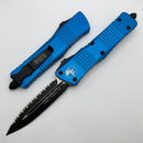 Microtech Combat Troodon D/E Black Full Serrated & Blue 142-3BL