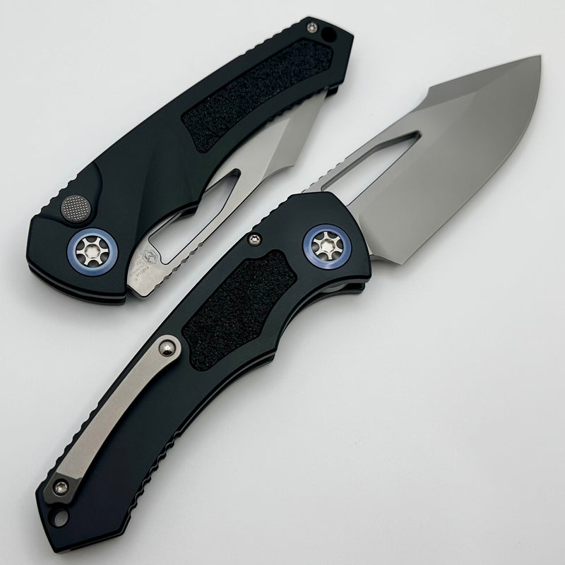 Heretic Knives Pariah M/A Button Lock Black Aluminum Handles w/ Vapor Blast MagnaCut H046-3A