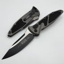 Microtech Socom Elite Auto Black S/E w/ Natural Clear Handles 160A-1NC