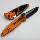 Microtech Socom Elite Manual Tanto Edge Full Serrated w/ Orange Handle 161-3OR