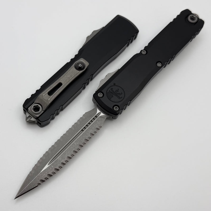 Microtech Models Size Microtech Ultratech Gen IV D/E Apocalyptic Double Full Serrated w/ Bla