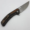 Tactile Knife Co Archer Ridged w/ Micarta Inlaid Titanium Framelock w/ MagnaCut