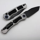 Heretic Knives Wraith Auto V4 w/ Blizzard Handle & Battleworn Black Tanto MagnaCut Blade H100-8A-BLZ