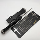 Marfione Custom Halo IV Black Handle w/ Cracked Ice Clip Point M390MK