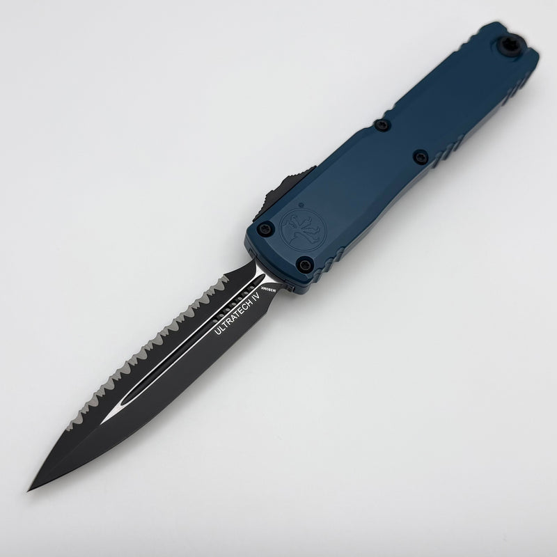 Microtech Ultratech Gen IV D/E Full Serrated w/ Deep Ocean Handle 1122