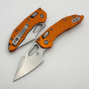 Microtech Knives Manual M-Stitch RAM LOK Orange Frag Aluminum Handles & Stonewash M390MK 169MRL-10FROR