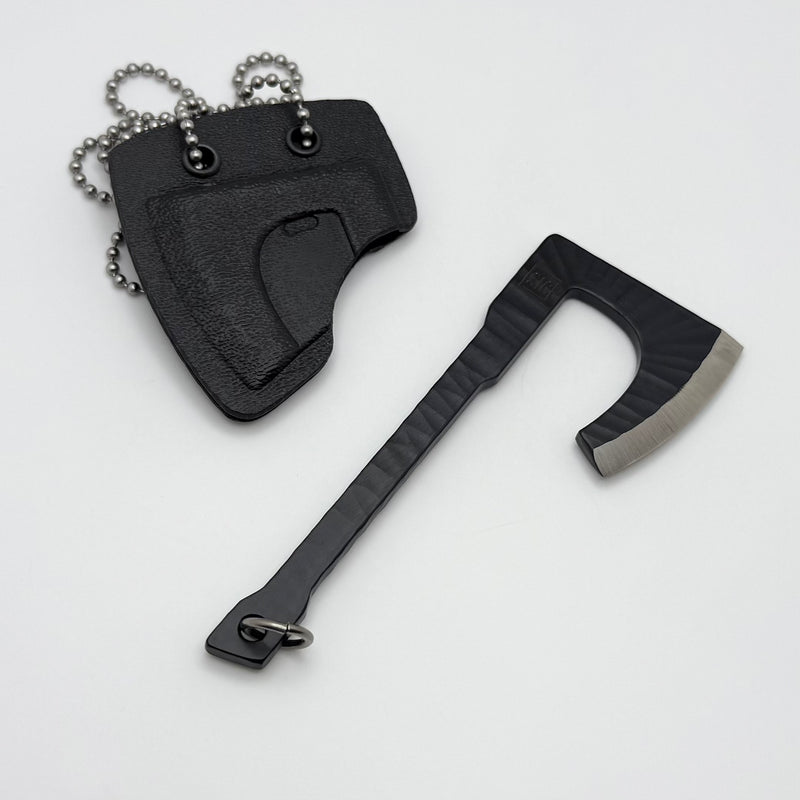 RMJ Tactical Stonewash Mortifier Hand Textured Tomahawk Pendant w/ Black Cerakote