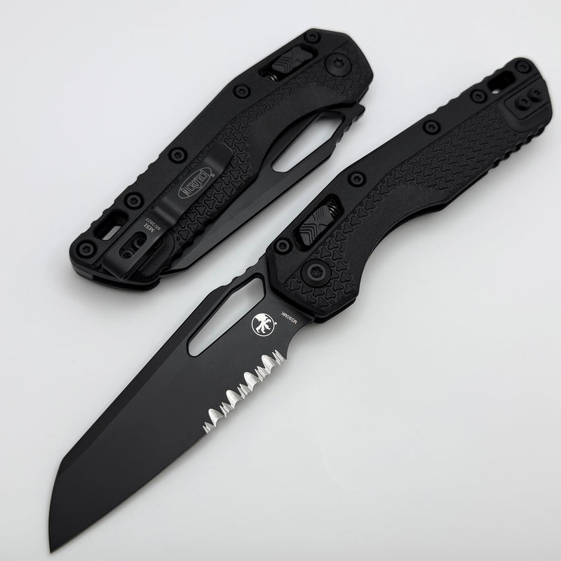 Microtech Knives MSI RAM LOK Tactical Black Polymer & Partial Serrated M390MK 210T-2TPM