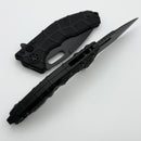 Heretic Knives Martyr Black Polymer Handles w/ 3.5" Black Tanto MagnaCut H057-4A-T
