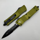 Microtech Combat Troodon Double Edge Partial Serrated Black & OD Green 142-2OD