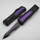 Marfione Custom Atreus w/ DLC Cracked Ice D/E M390MK & Black Aluminum Handle w/ Carbon Fiber & Purple Haze Titanium Inlay Accents