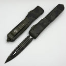 Microtech Ultratech Double Edge Full Serrated Olive Camo 122-3OCS