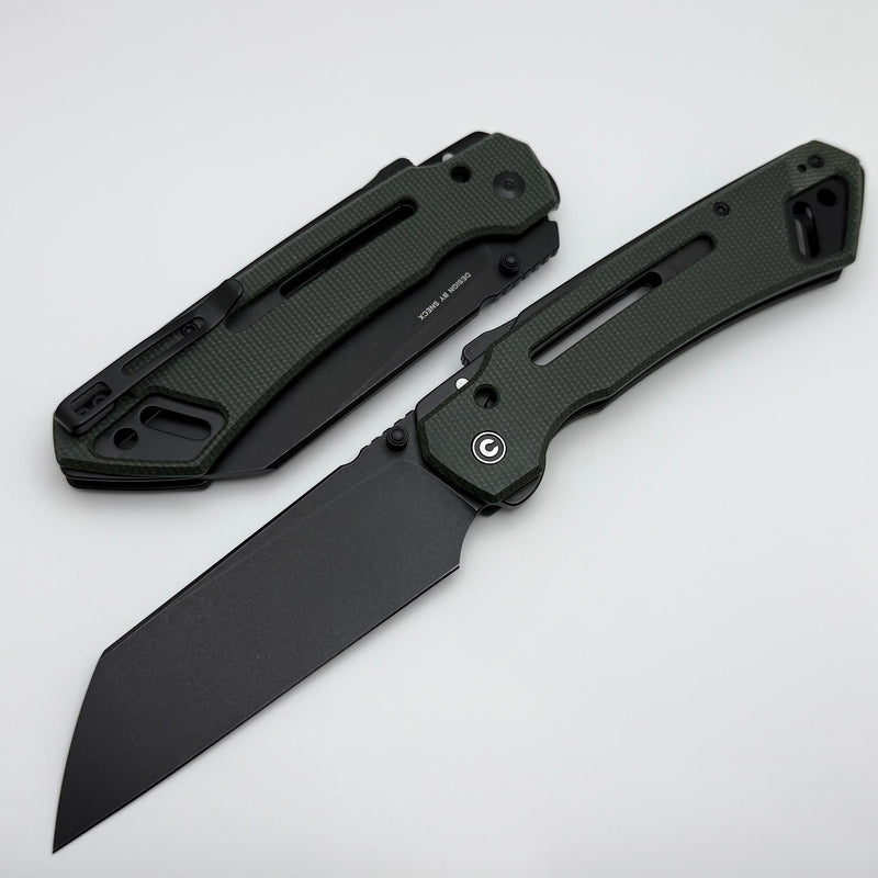 Civivi Buster FG w/ Green Micarta Handles & Black Nitro-V C24052-3