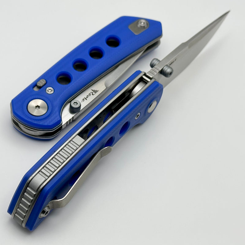 Reate Knives PL-XT Blue G-10 & Stonewash Nitro-V