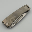 Medford Marauder Full Size Tumbled Titanium Handles w/ 0.26" Satin MagnaCut Drop Point