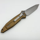 Microtech Socom Elite T/E Manual Tan Handles w/ Stonewash Tanto 161-10TA