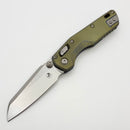 Microtech Marfione Select MSI RAM LOK Mini Fluted Galactic Gold Titanium Handles w/ Double Vapor Accents & Blue Accents & Stonewash M390MK 210M-10FLMS16