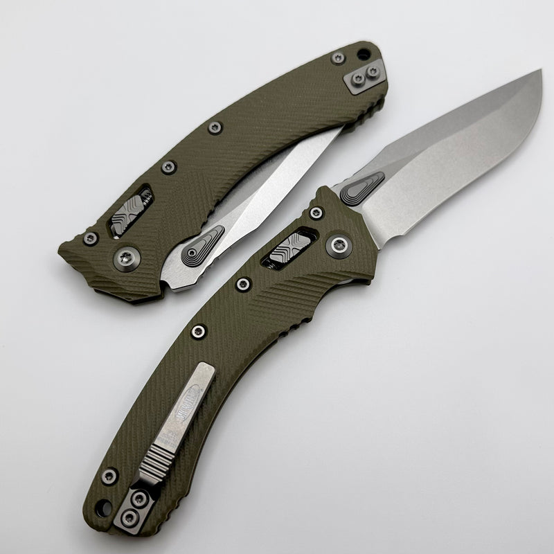 Microtech Amphibian RAM LOK OD Green Fluted G-10 & Stonewash M390MK 137RL-10FLGTOD