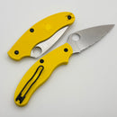 Spyderco UK Penknife Salt Yellow FRN & Serrated MagnaCut Slip Joint Non Locking C94SYL