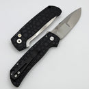 Pro-Tech ATCF Black Aluminum Traffic Pattern Handles w/  Mosaic Button & Polished Blade NYCKS.ATCF.1