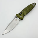 Microtech Socom Ram-Lok w/ OD Green Aluminum Frag Handles & S/E Serrated Stonewash M390MK 160RL-11FROD