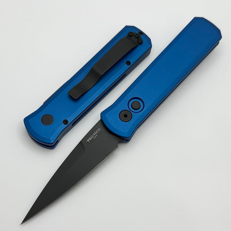 Pro-Tech Godson w/ Blue Handle & Black 154-CM Blade 721-Blue