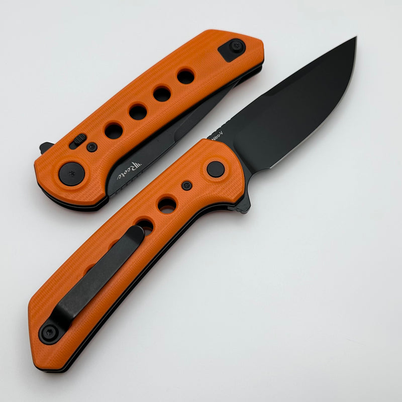 Reate Knives PL-XF Orange G-10 Handles & PVD Nitro-V