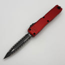 Microtech Ultratech Gen IV D/E Double Full Serrated Black Tactical w/ Red Handle 11224-D3RD
