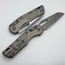 Microtech Knives MSI RAM LOK Natural Clear Aluminum Frag Handles & Full Serrated Apocalyptic M390MK 210-12APFRNC