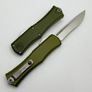 Microtech Knives Mini Hera Stonewash Recurve M390MK w/ OD Green Handle 1705M-10OD