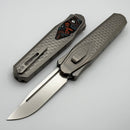Remette RT Swordfish Titanium Handle w/ Carbon Fiber Inlay & Clip Point M390 Manual OTF ZL101B3
