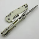 Microtech Knives MSI RAM LOK White Polymer & Stonewash Partial Serrated M390MK 210T-11PMWH