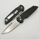 Pro-Tech TR-3 Green Grooved Handle w/ Mosaic Pin Button & Stonewash 154CM