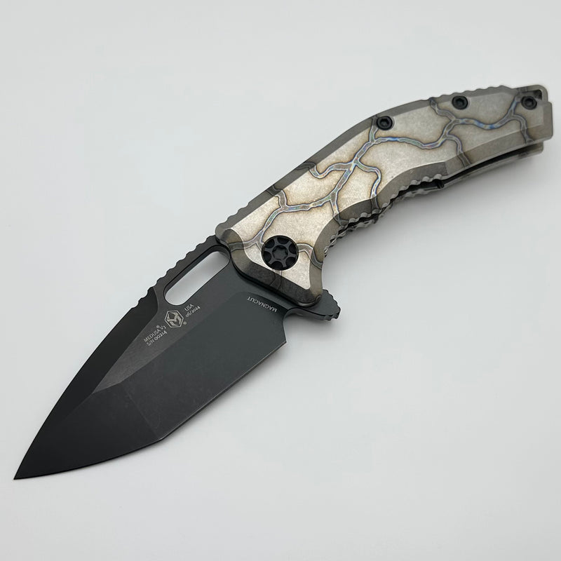 Heretic Knives Medusa Manual Flamed Titanium & DLC MagnaCut H009-6A-FTI Pre Owned