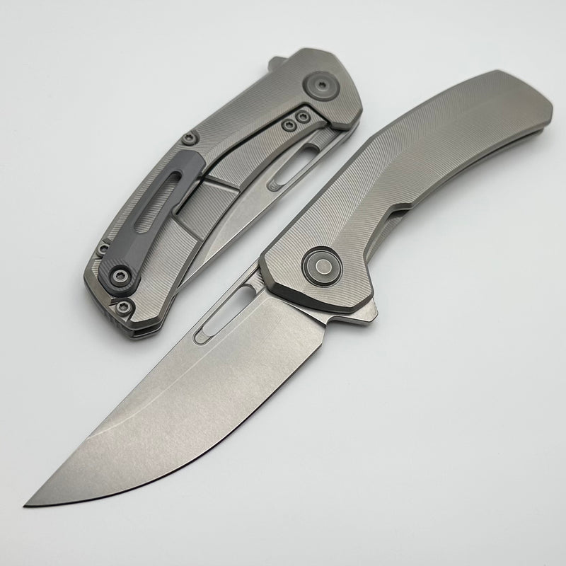 Tactile Knife Co Archer Bright Finished Titanium Framelock w/ MagnaCut