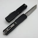 Factory Blem Microtech Ultratech Gen IV T/E Stonewash Standard w/ Black Handle 11234-10