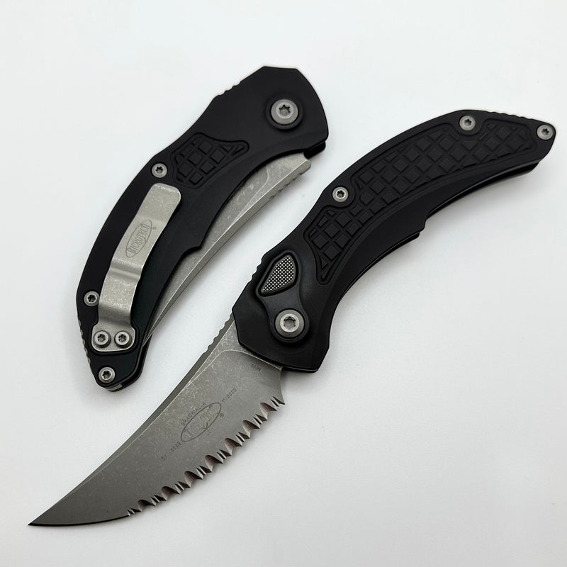 Microtech Knives & Bastinelli Brachial Black & Full Serrated Apocalyptic Standard 268A-12AP