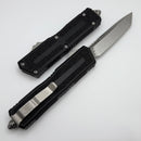 Microtech Scarab 2 Gen 3 Stonewash Spine Fluted Tanto w/ Black Handle 1279-10