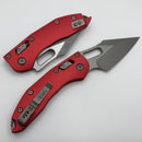 Microtech Knives Manual Stitch RAM LOK Fluted Red Aluminum Apocalyptic Standard & M390MK 169RL-10APFLRD
