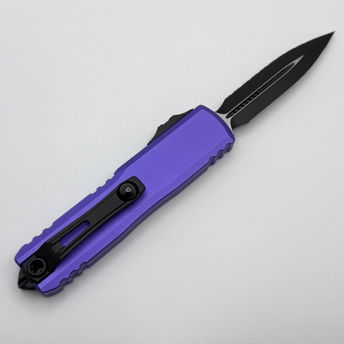 T　バイオレットx11 Microtech UTX-85 Gen IV w/ Purple Handle & Double Full Serrated Tactic