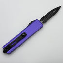 Microtech UTX-85 Gen IV w/ Purple Handle & Double Full Serrated Tactical D/E M390MK 12324-D3PU