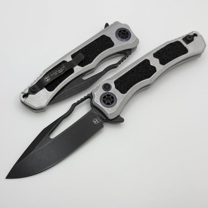 Heretic Knives Wraith V4 Blizzardworn Aluminum Handles & Battle Black