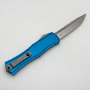 Grenade Blem Microtech Knives Mini Hera Stonewash S/E M390MK w/ Blue Handle 1703M-10BL
