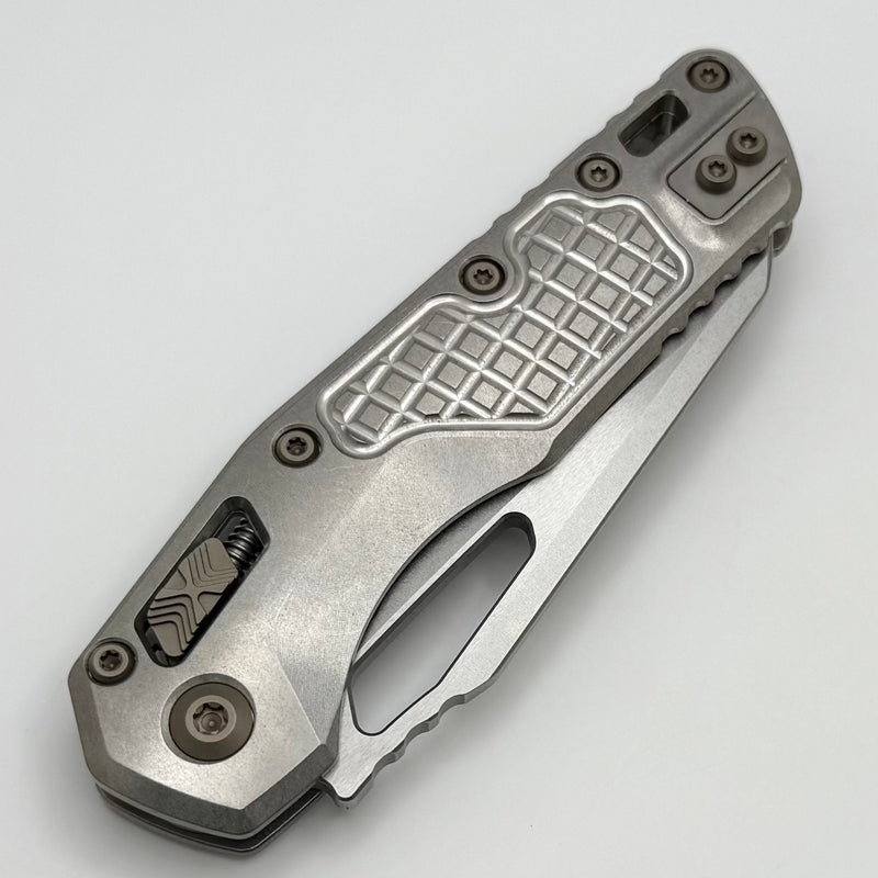 Microtech Marfione Select MSI RAM LOK Frag Titanium Handles w/ Double Vapor Blast & Flamed Accents & Part Serrated Stonewash M390MK 210-11FRMS4