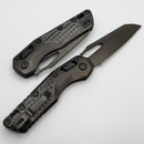 Microtech Marfione Select MSI RAM LOK DLC Frag Titanium Handles w/ DLC Accents & DLC Full Serrated M390MK 210-3DLCTFRMS1