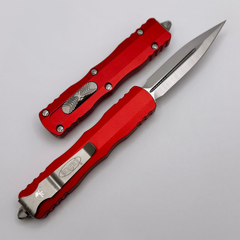 Microtech Dirac Double Edge Satin Standard & Red 225-4RD