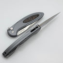Pro-Tech Cambria Custom Manual Gray Aluminum Handles w/ TechnoCarbo Copper Inlay & Compound Polished 154CM Custom 004