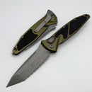 Microtech Socom Elite Auto Apocalyptic T/E Full Serrated w/ OD Green Handle 161A-12APOD